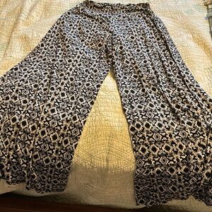 About A Girl Black and White Wide Leg Pants